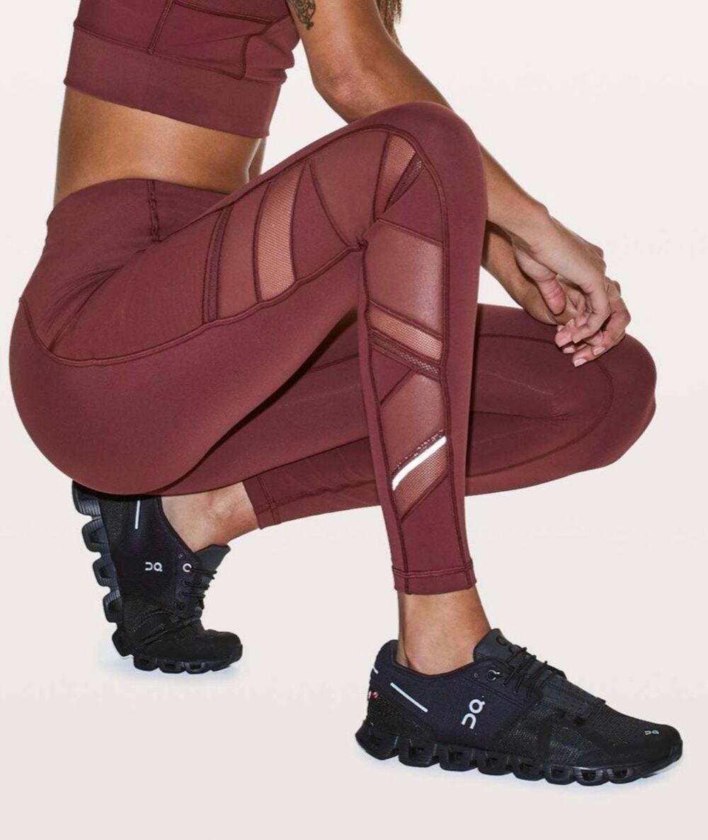 Lululemon Speed Up Tight Mesh 28" Savannah Leggings Size 6 Pockets EUC Run